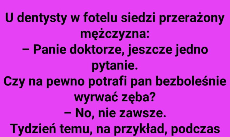 Bezbolesne wyrywanie zęba