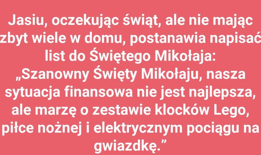 Świąteczny list Jasia