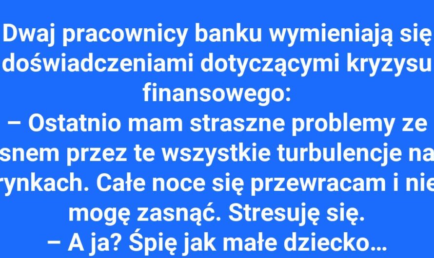 Jak śpią bankowcy