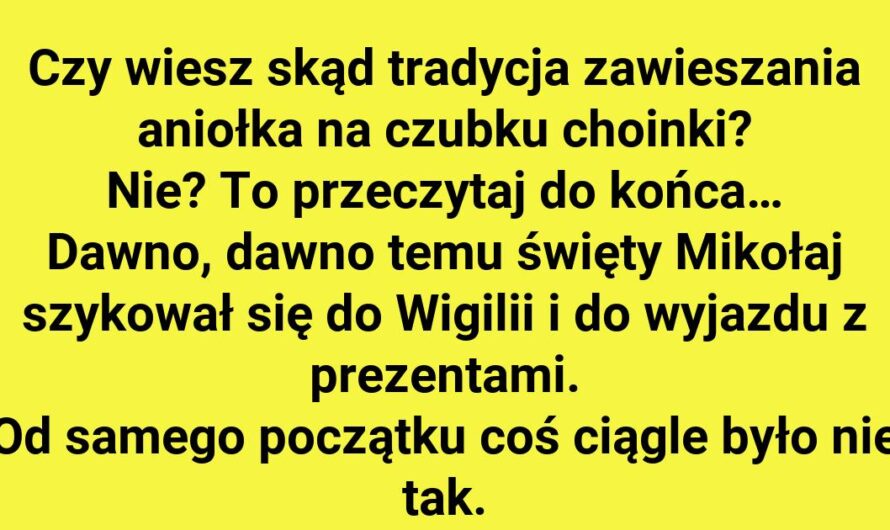 Tradycja Aniołka na czubku choinki