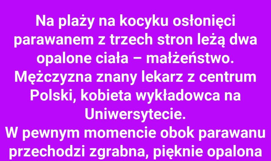 Plażowy flirt i mężowska odpowiedź