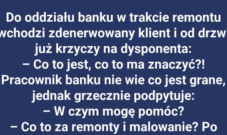 Klient wściekły po remoncie banku