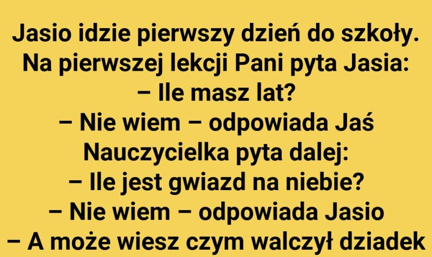 Pierwszy dzień Jasia