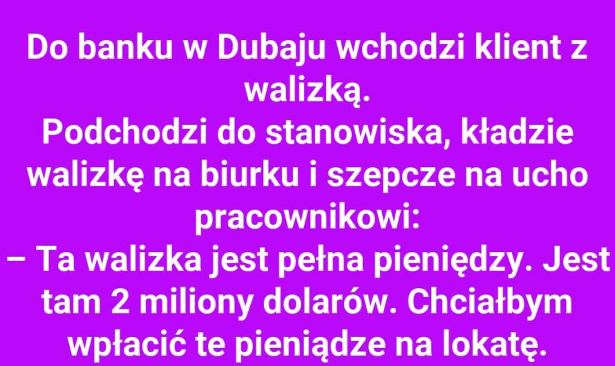 Chciał tylko wpłacić pieniądze