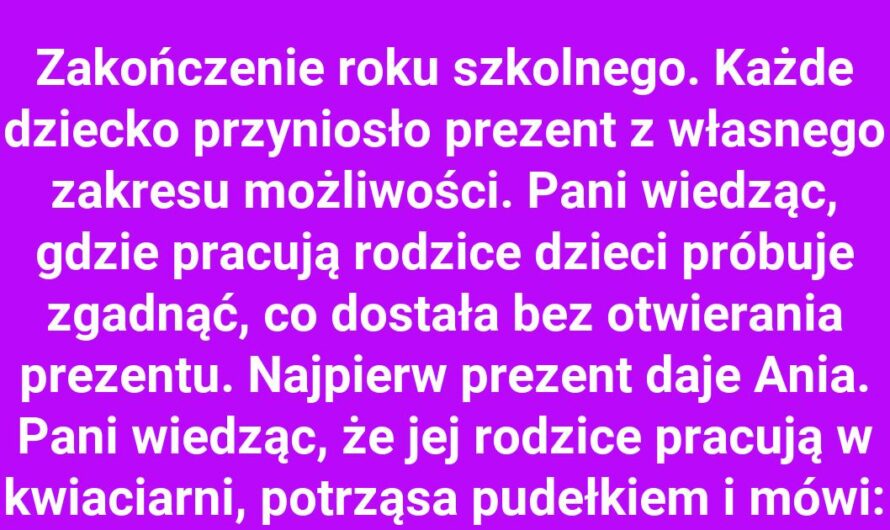 Prezent Jasia: Niespodzianka, która wstrząsnęła nauczycielką