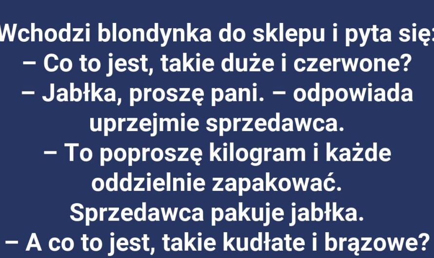 Blondynka zamawia owoce