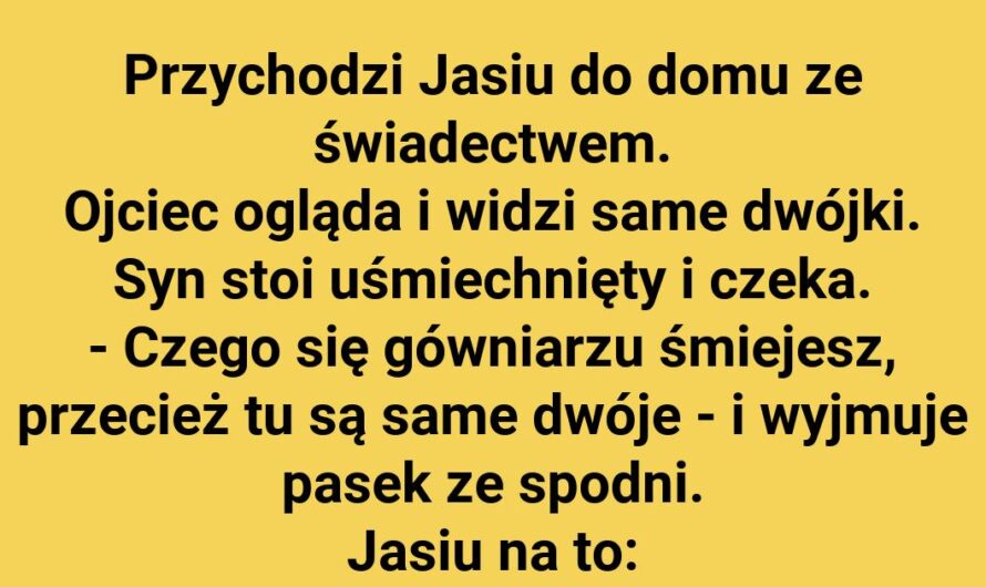 Jak Jasiu widzi koniec roku szkolnego?