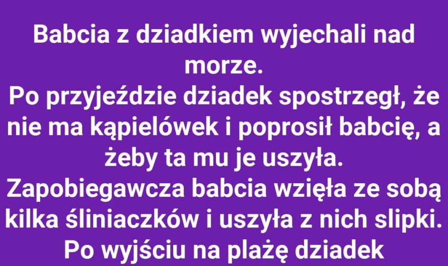 Babcia uszyła kąpielówki