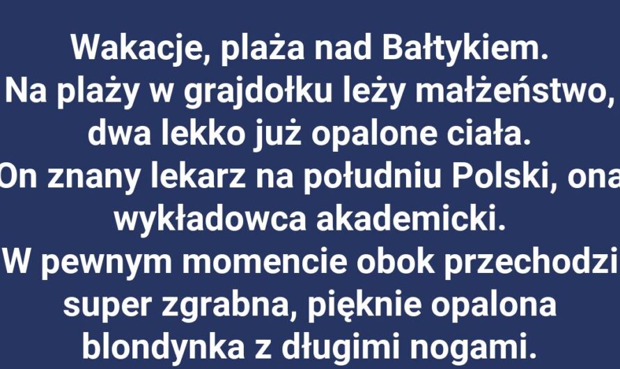 Kim jest tajemnicza blondynka na plaży?