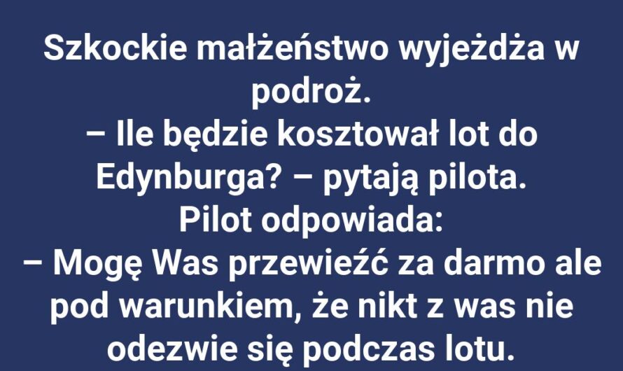 Niezwykły warunek darmowego lotu